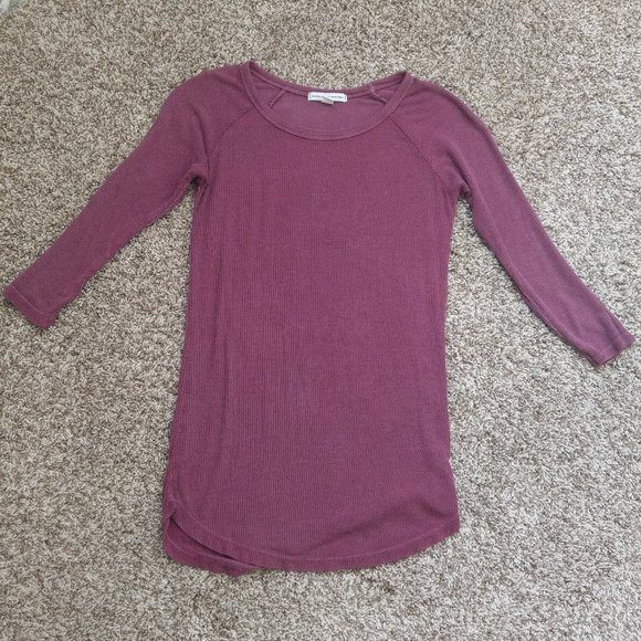 Super Soft Ribbed Purple Long Sleeve - AE XS - Picture 1 of 3